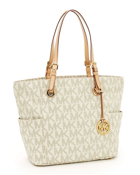 michael michael kors logo print signature tote review|Michael Kors signature canvas tote.